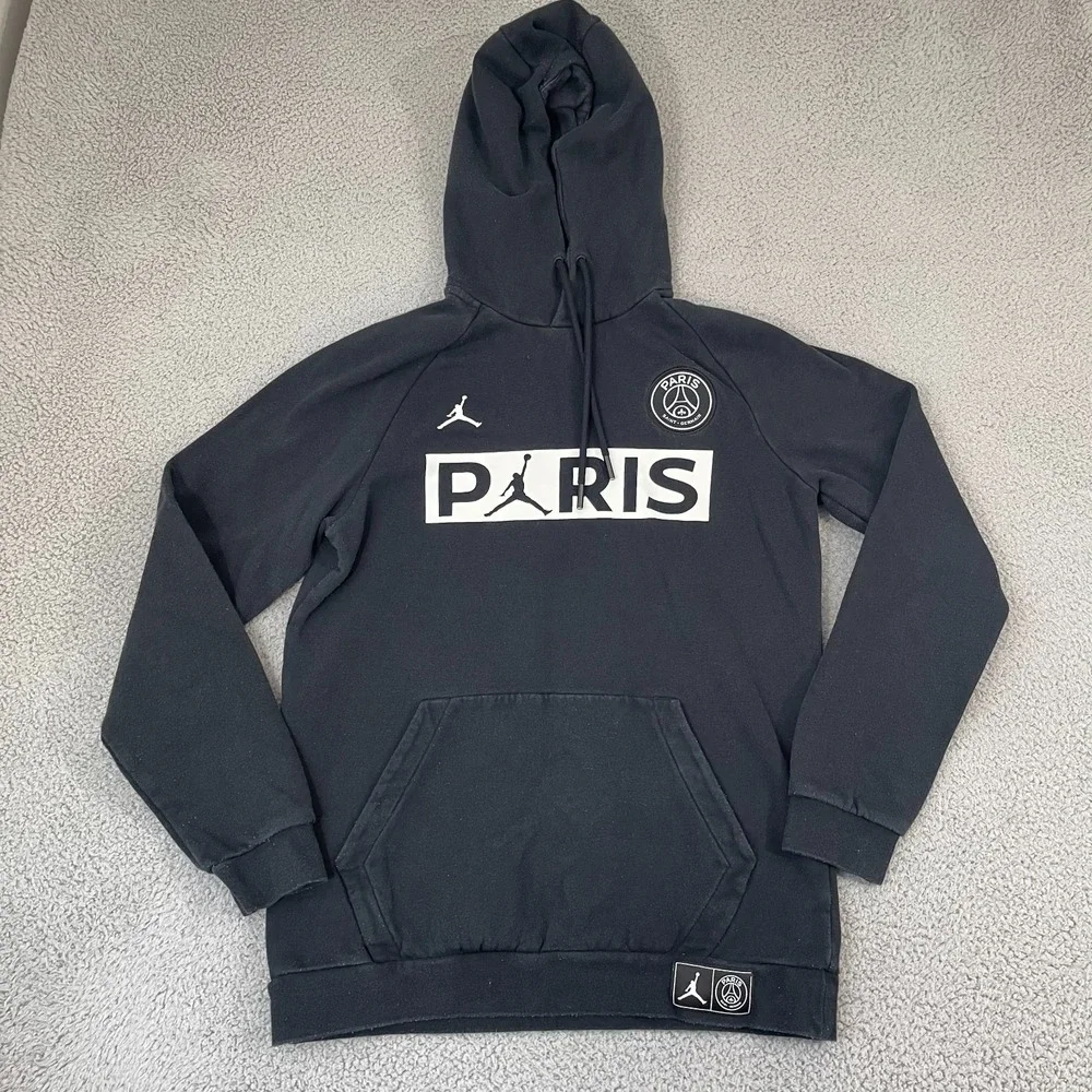 Nike Jordan Paris Saint-Germain Hoodie Men M Black PSG Pullover BQ8350-010